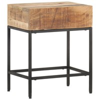 Beistelltisch 40X30X50 Cm Raues Mango-Massivholz