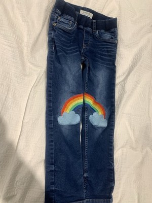 Lindex Girls Rainbow Blue  Jeans Size 5-6