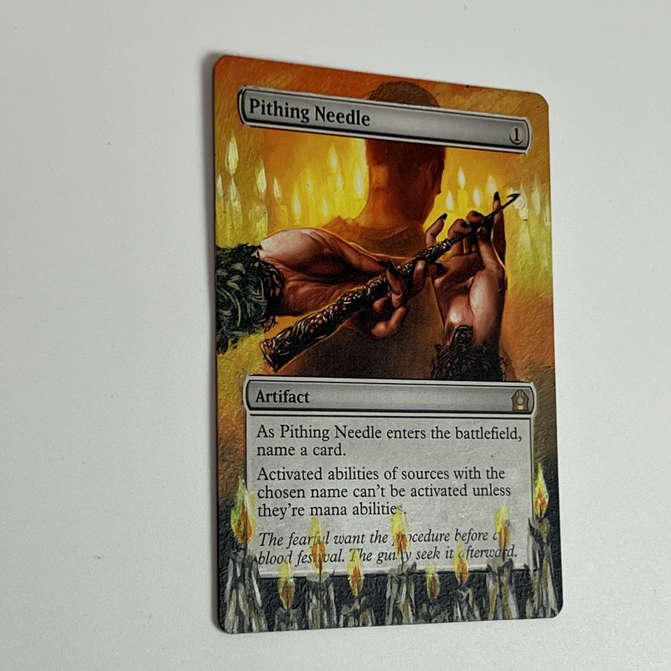 MTG altered art hand painted Magic the Gathering Pithing Needle ...