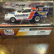 Auto World NHRA Valvoline Jack Beckman Funny Car HO Slot Car 4Gear R3- Brand New