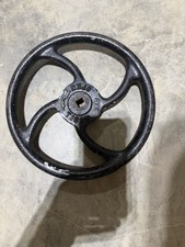 Vintage Industrial Cast Iron ? Valve  Hand Wheel Steam Punk Open Crank KKM T163W