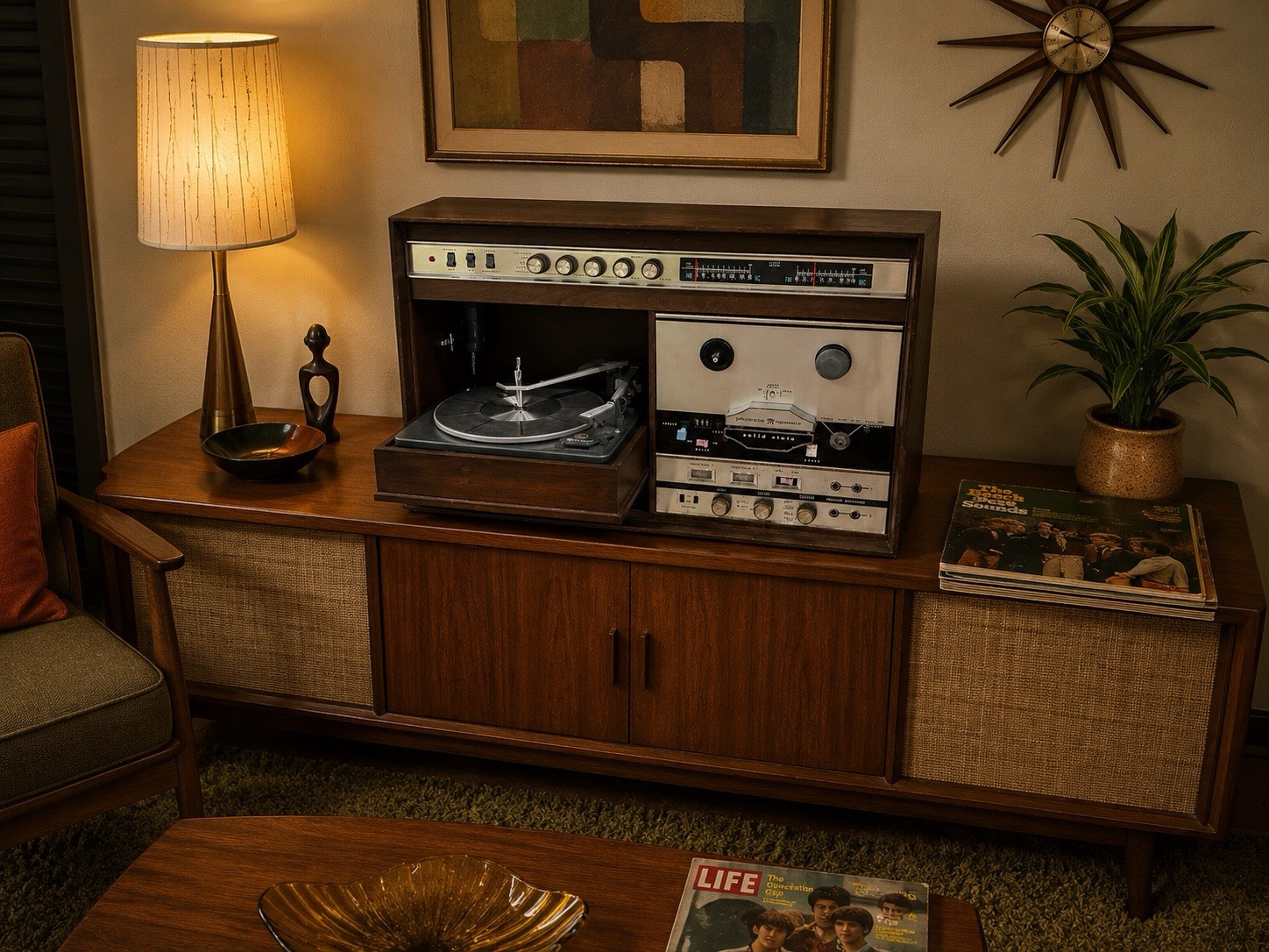🍊Vintage 1967 Phonola Stereophonic Electra TPR w/ SS Magnecord | Model 9003A