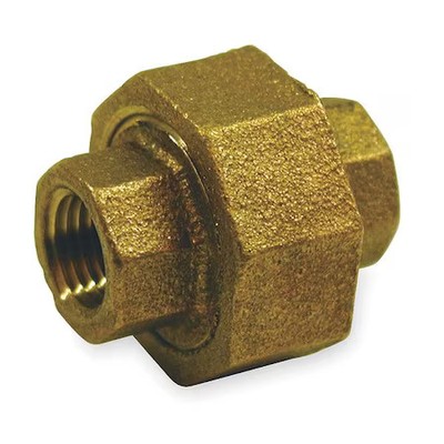 Union Red Brass Union, 1 1/4 In Female Npt X 1 1/4 In Female Npt, 6Rda7