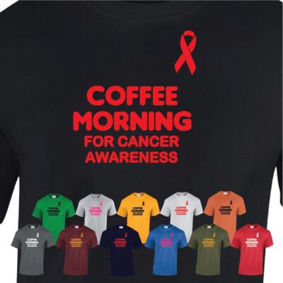 Coffee Morning Donation Macmillan Worlds Tee Top Unsiex Cancer