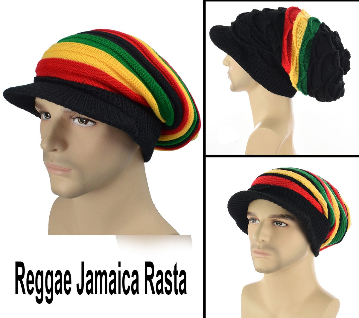 Jamaica Jamaincan Jamaic Reggae Bob Marley Hippie 70s Beanie Rasta