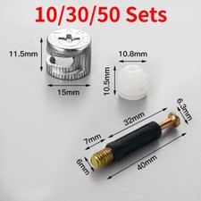 10/30/50 Stück Exzenter Möbelverbinder Schrankverbinder Möbelschrankverbinder