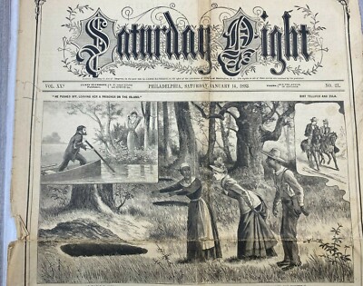 Saturday Night Philadelphia Vintage Newspaper January 14, 1893 No. 21 Love Story