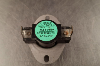 Dryer Thermostat L155-20F (GRN/PNK/WHT) Speed Queen. P/N: M411307