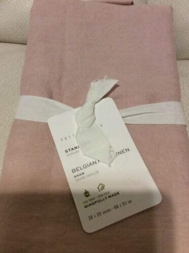 Pottery Barn One (1) Belgian Flax Linen Standard Sham Soft Rose NWT! - Picture 1 of 1