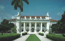 Vintage Henry Morrison Flagler Museum Postcard, Whitehall, Palm Beach, FL unused