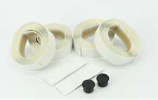 2x Lenkerband Weiß Fahrrad Leder Kunstleder Retro Fixie Track BarTape White Bike