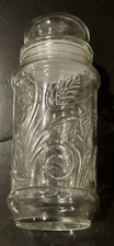 Vintage Planters Peanuts Embossed Mr  Peanut Clear Glass Jar With Lid 8.5” Tall