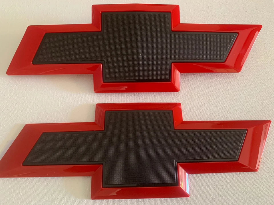 Emblema gravata borboleta porta traseira frontal preta vermelha personalizada para Silverado 1500 2500 HD/3500 HD - Imagem 3 de 3