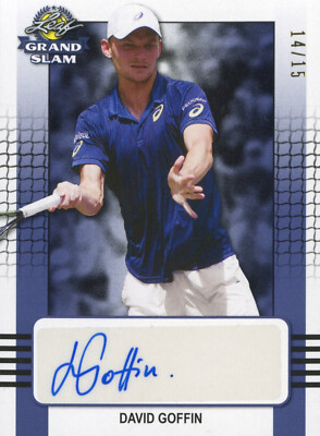 LEAF 2018 GRAND SLAM DAVID GOFFIN #BA-DG1 14/15 BLUE AUTOGRAMMKARTE