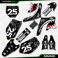 Black Savage Camo Graphics Kit fits 06-08 Kawasaki KXF250 KXF 250 Decals