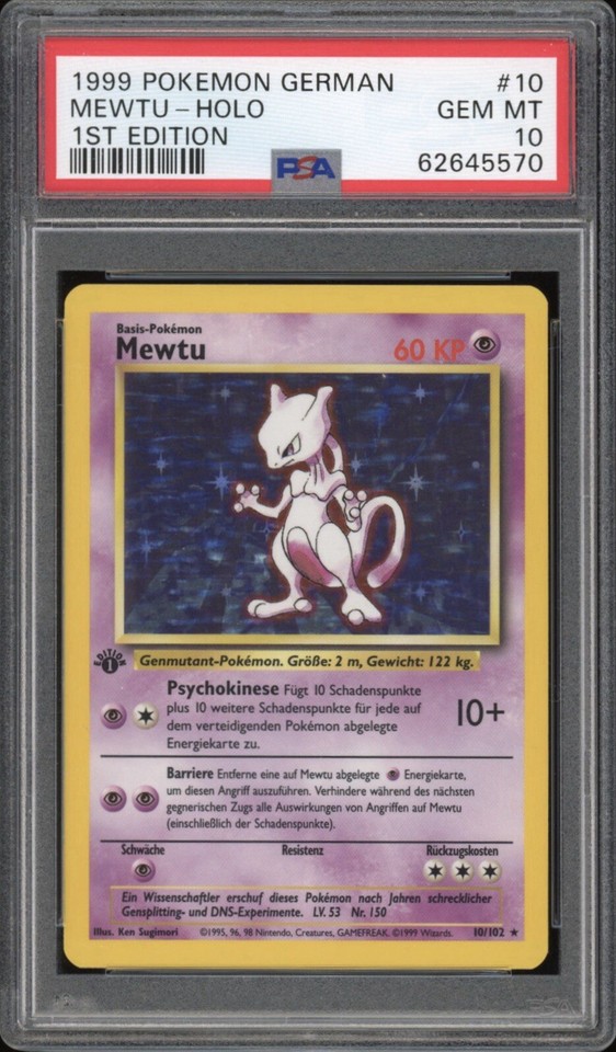 1999 Pokemon GERMAN 1st Edition Base Set Abra 43/102 PSA 10 GEM MINT