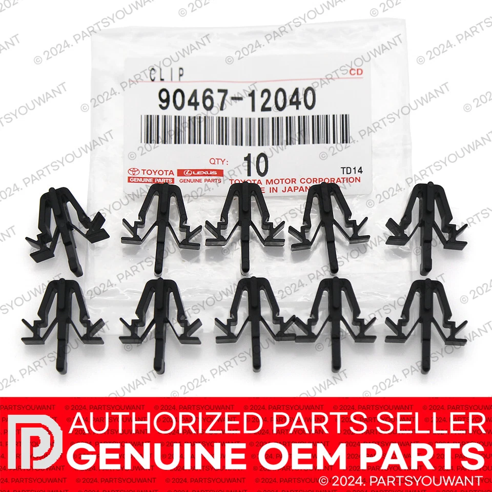 GENUINE Toyota 4Runner Pickup Tacoma RAV4 Front Grille Grill Clips 90467-12040 Foto 2 de 4