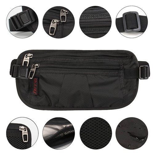 Money Belt Passport Holder Secure Hidden Travel Wallet with RFID