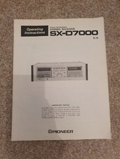 Pioneer SX-D7000 receiver Operating Instructions