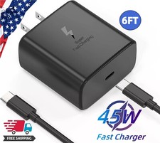 45W Wall Adapter USB-C Charging Fast Power Charger For Samsung Galaxy S24 S23 S2