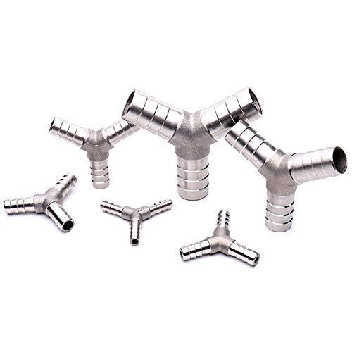 Stainless Steel 1/4" Hose Barb Y Barbed Fitting 3 Way Wye Adapter With