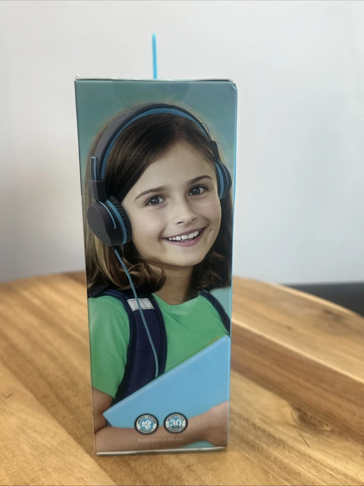 JLab Jbuddies Studio Over Ear Folding Boys Kids Grey/Blue Headphones 6 Years + - Image 2 of 4