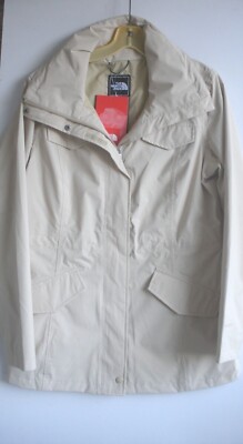 THE NORTH FACE WOMENS ROMERA WATERPROOF RAIN JACKET -A4Y7- M DESERT TAN -M  -NEW
