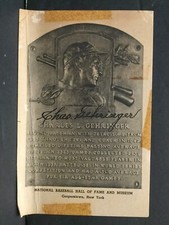 Vintage Charles L. Gehringer Autographed Hall of Fame Plaque Sku571