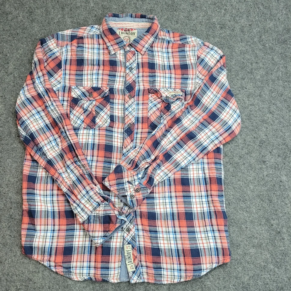 Tokyo Laundry Shirt Mens Large Red Plaid Western Grunge Y2K Casual Streetwear - Image 2 of 4