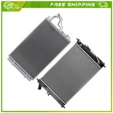 Aluminum Radiator and AC Condenser Cooling Kit For 2015 2016 2017 2018 Kia Forte