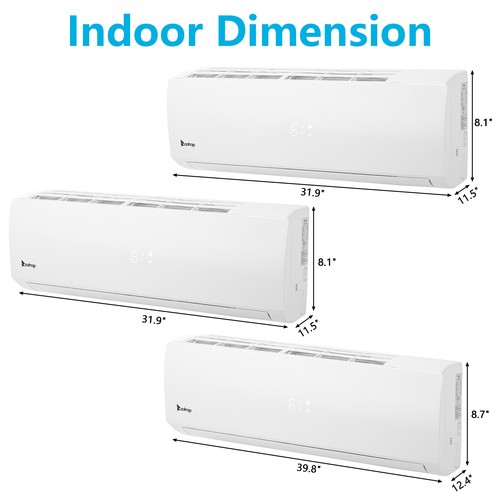 27000 BTU Tri Zone AC Ductless Wifi Mini Split Air Conditioner and Heating Pump - Picture 7 of 24