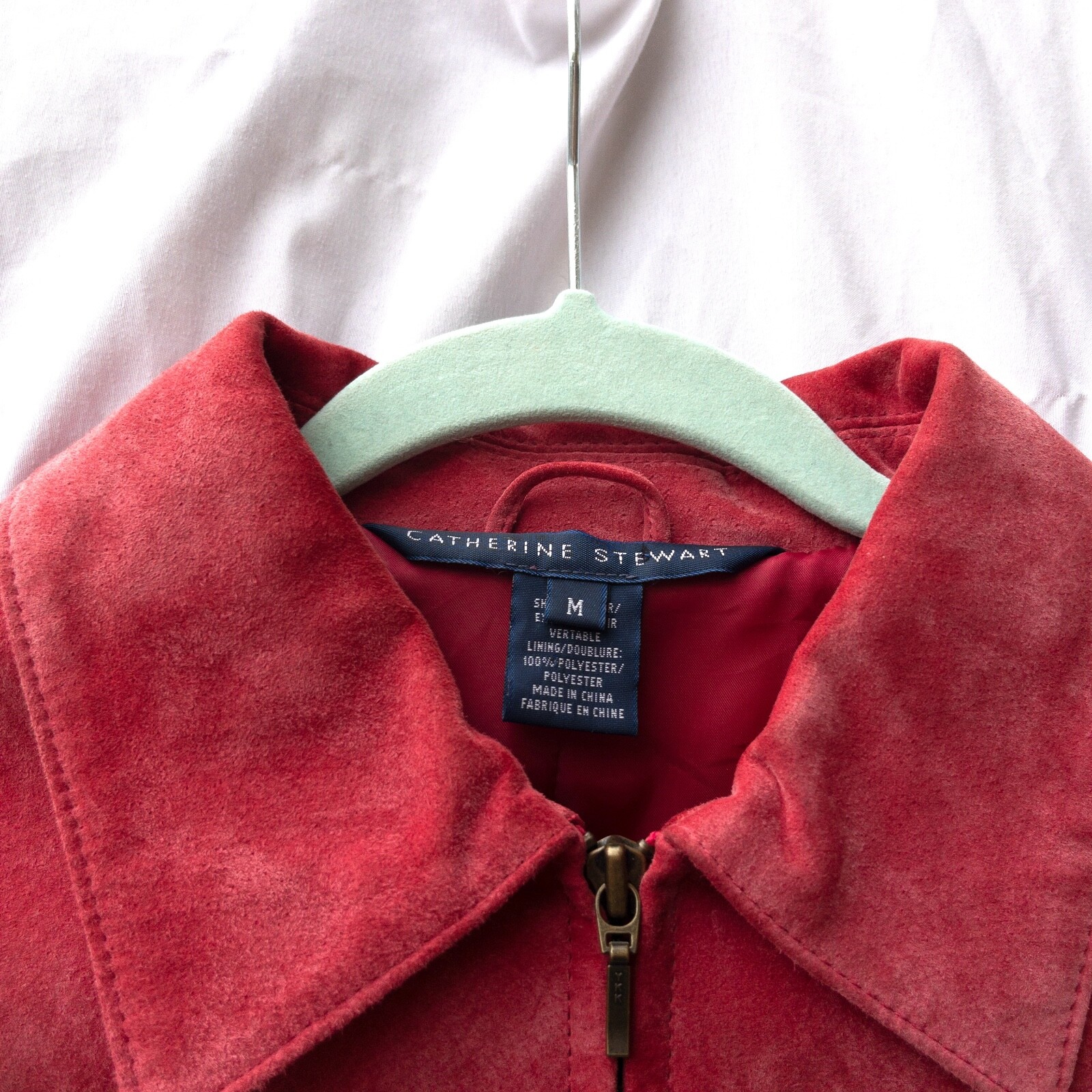 y2k preppy cottagecore pink salmon suede jacket cathe… Gem