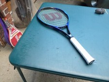 Wilson Graphite Impact Stretch Tennis Racquet 4 1/2 w Wilson Pro Overwrap
