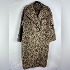 Justfab, Women’s Leopard Drape Front Coat. Size: M - Nwt
