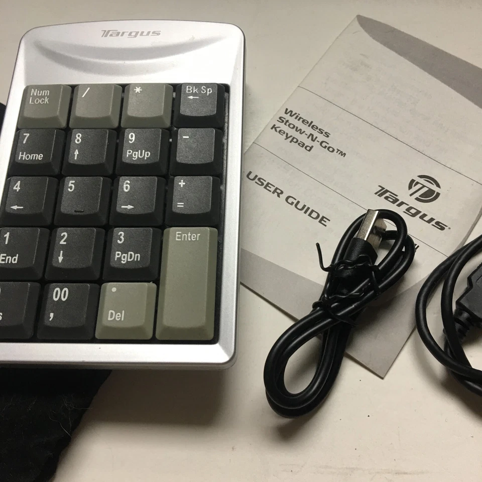 Targus Stow-N-Go AKP01US USB Wired Numbric Keyboard Silver & Black 3.5"W x 5"L - Image 2 of 4