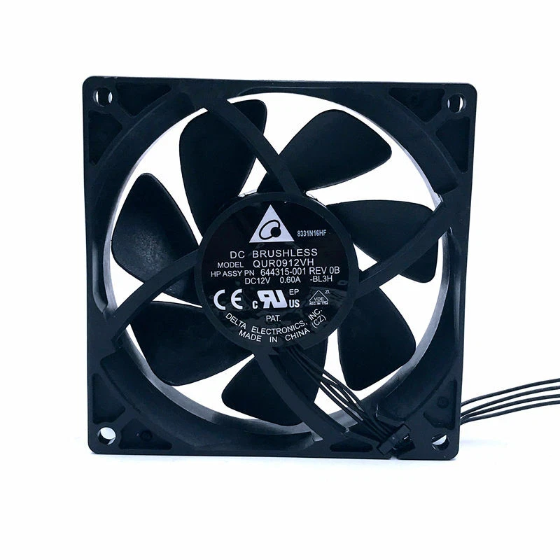 DELTA QUR0912VH 92mm 92*92*25mm 12V 0.60A 4 lines pwm 800-4000RPM cooling fan - Image 3 of 4