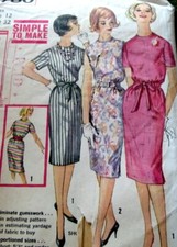LOVELY VTG 1960s DRESS Sewing Pattern 12/32