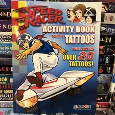 Speed Racer Activity Coloring Book 20 Tattoos Word Puzzles 2008 Anime Race Car