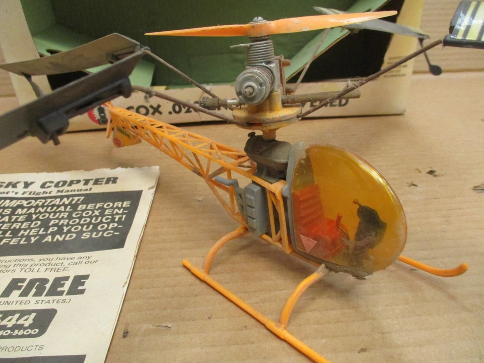 Vintage COX Skycopter in Original Box Gas Powered .020 - Image 4 of 4