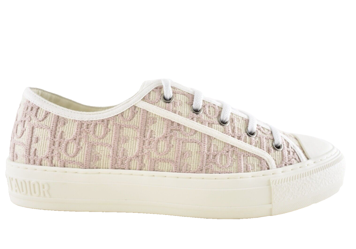 Dior Walk'N'Dior Powder Nude Pink Oblique Logo Flat Low Top