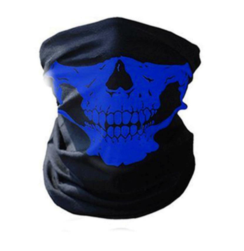 Skull Print Balaclava Face Mask - SPF40 Sun Protection, Breathable & Lightweight For Biking, Winter Sports & Outdoor Activities