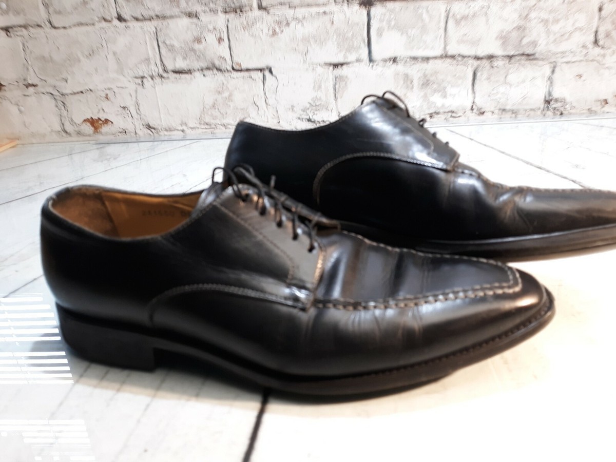 SANTONI MENS BLACK LEATHER DRESS OXFORDS SIZE 11D Santoni Men main image 4