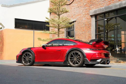 Kits de carrocería de faldones laterales de fibra de carbono seco para Porsche 911 992 Carrera 2020-2024 2 piezas - Imagen 24 de 24