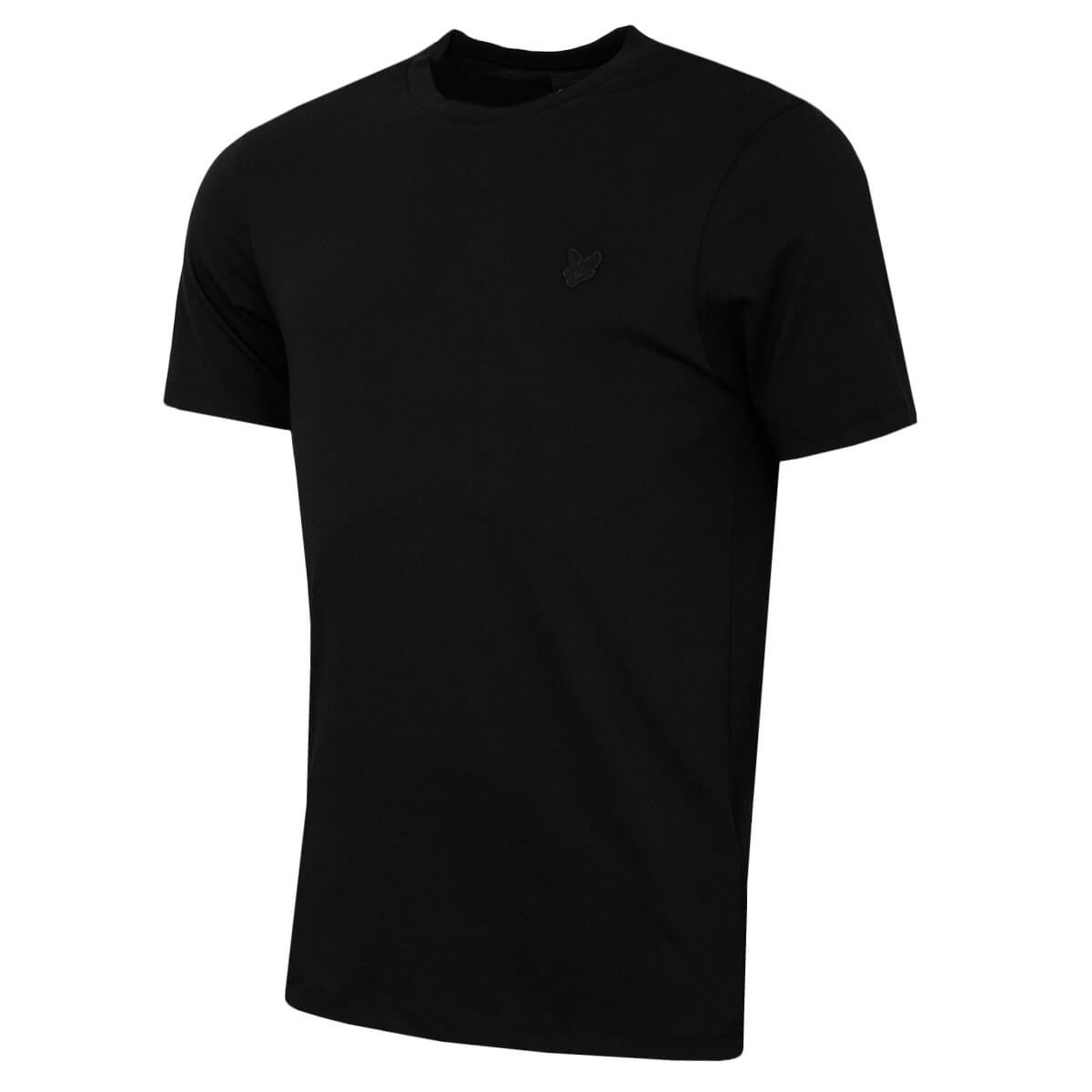 Lyle & Scott Mens Tonal Eagle Superfine Cotton T-Shirt - Jet Black - M