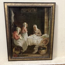 ANTICO DIPINTO AD OLIO, SARTE FRANCESI, PROVENZA, C. 1890