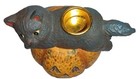 Black Kitty Cat Jack Lantern Pumpkin Candle Stick candlestick Holder Halloween — photo 5
