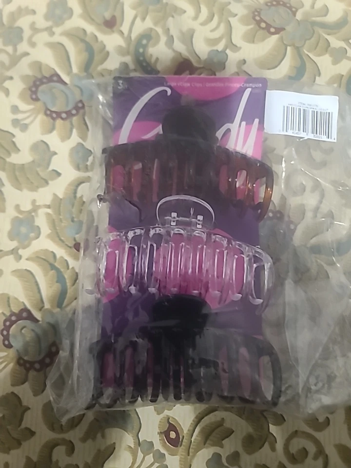 Goody Moda Pinzas para el Cabello 3 Pinzas para Garras de Plástico Nuevas 99/00 (2 Juegos Diferentes-6 en Total) Y3 Foto 2 de 4