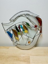 Handmade stained Glass Mosaic Angel Fish Suncatcher