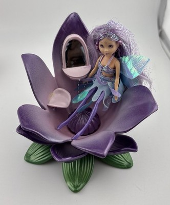 Barbie Fairytopia Petal Pixie Doll  with Flower Vanity 2004 With Purple Hair