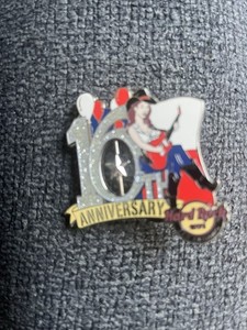 Hard Rock Cafe Pin San Antonio 16th  Anniversary Cowgirl 2011 Spinning Star